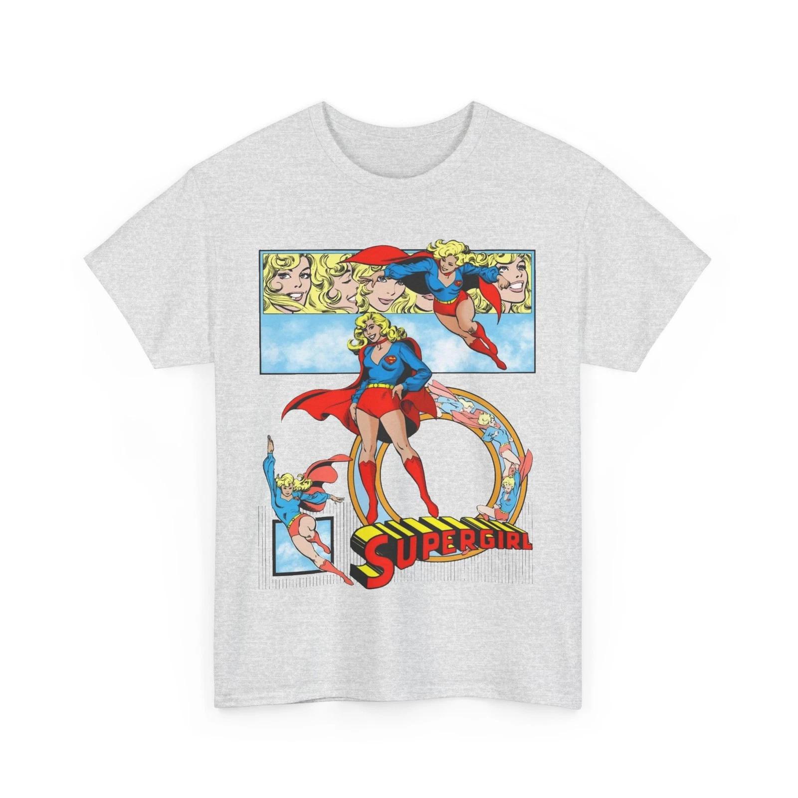 Supergirl T-Shirt Retro 80s Art Kara 2026 DC Comics Movie Vintage-Style Tee S