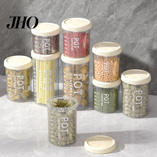Food-grade Storage Container Transparent Grain Canister Kitchen Sealed Jar Food-Grade Airtight Pantry Organizer for Snacks Dried Foods Tea Visible