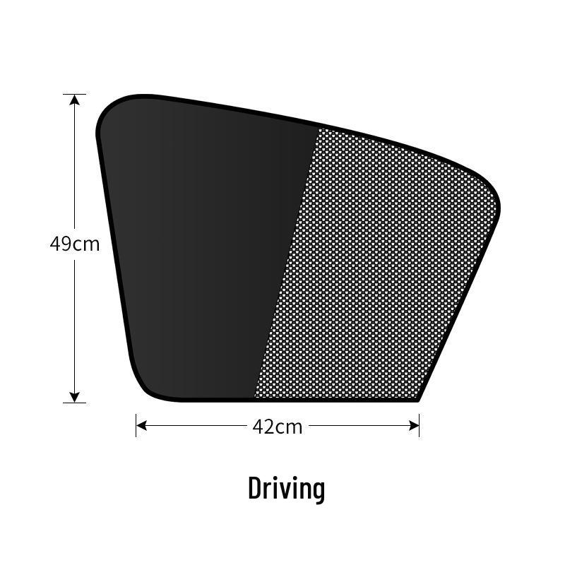 Magnetic Two-Tone Sunshade Curtains for Car Windows - Heat Insulation & Sun Protection