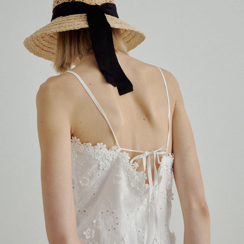Marchen Raiden raffia floppy hat