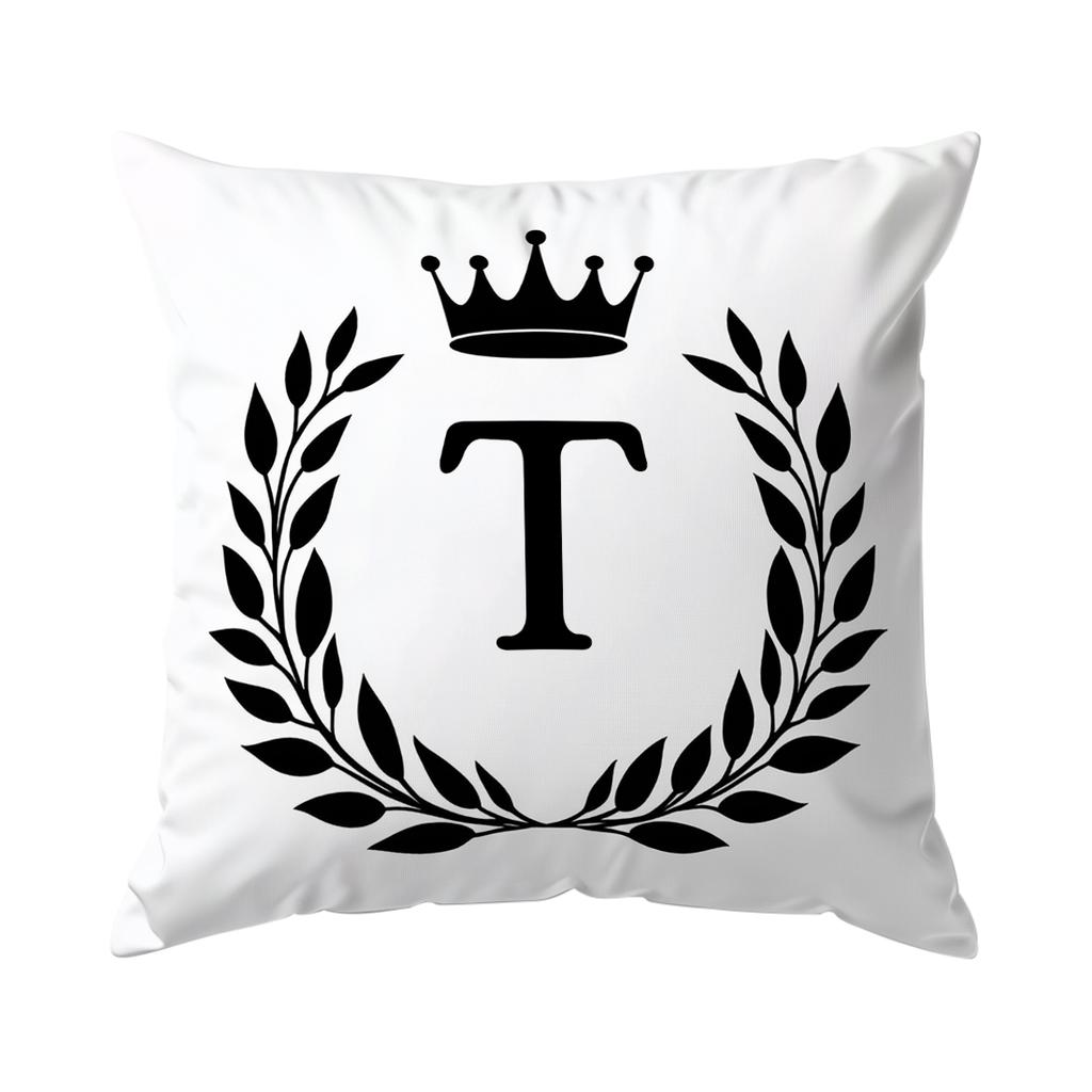 A-Z Crown Letters Decorative Cushions Pillowcase Polyester Cushion Cover Throw Pillow Sofa Decoration Pillowcover Home Decor