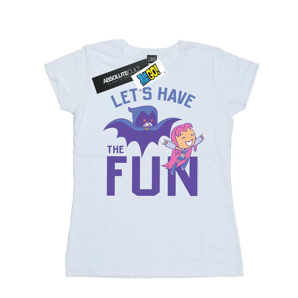 DC Comics Womens/Ladies Teen Titans Go Let´s Have The Fun Cotton T-Shirt