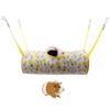 Small Animal Tunnel Hammock House Playtube Tunnel Toy Hamster Cage Hanging Tunnel Hideout Bedding Habitat for Chipmunk