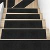 5pcs 100X20cm Staircase Mat Self-adhesive Safety Door Mat Soft Stripe Non-Slip Stair Tread Carpet Mat Home Decor