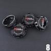 4PCS JDM Sport Rim Cap Clip 56mm Racing Sport Emblem Sticker Wheel Center Caps Hub Cap Black & Silver