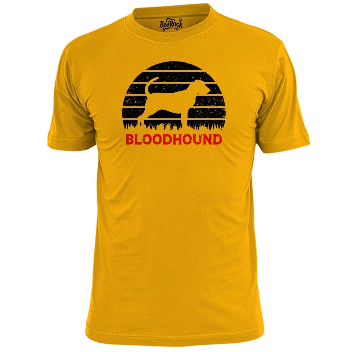 Mens Bloodhound Dog Logo T shirt Pet Pooch Hound L