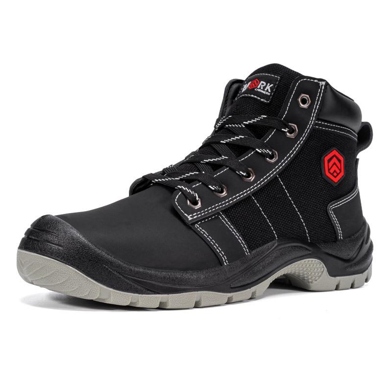 

Langmeng Men s Steel Toe Leather Work Boots - Anti-Smash, Puncture Resistant, High & Low Tops for Winter Construction Safety