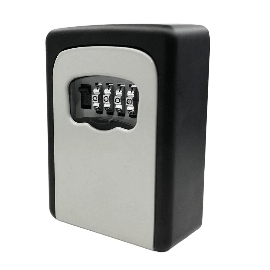 Waterproof Alloy Key Lock Box Modern 4-Digit Combination Safe Box Outdoor Wall Mount House Key Organizer Container 121x90x40mm