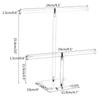 Acrylic Hairband Display Stand 2-Tier T-bar Hair Hoop Headband Hanging-Jewelry Organizer for Necklaces Bracelet Earring
