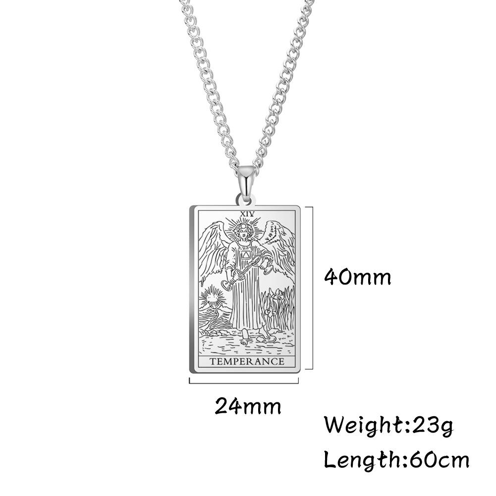 Titanium Steel Taro Brand Pendant Necklace For Men And Women, 22 Fashionable And Simple Square Shaped Jewelry Accessories
