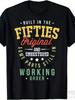 50s Birthday, Original Unrestored T-shirt from the 1950s, Unisex, 2025 Summer Short-Sleeve Printed T