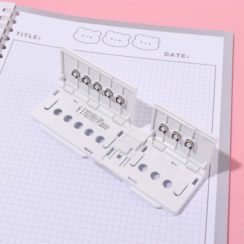 DIY Scrafts Loose-leaf Punch Paper Cutter DIY Hole Punch Portable 8-hole Paper Punch School