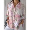 Fashion Women's Summer Shirt Top Elegant Long Sleeve Button Floral Print Shirt Sophisticated Casual Comfortable Women's Clothing