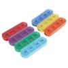 Portable 28 Grid Medicine Storage Box Weekly Colored Tablets Container Organizer for Home Travel