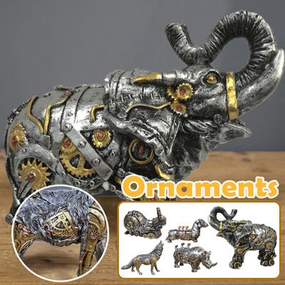 Steam Machinery Punk Animal Ornaments Resin Crafts Home Study Decorations