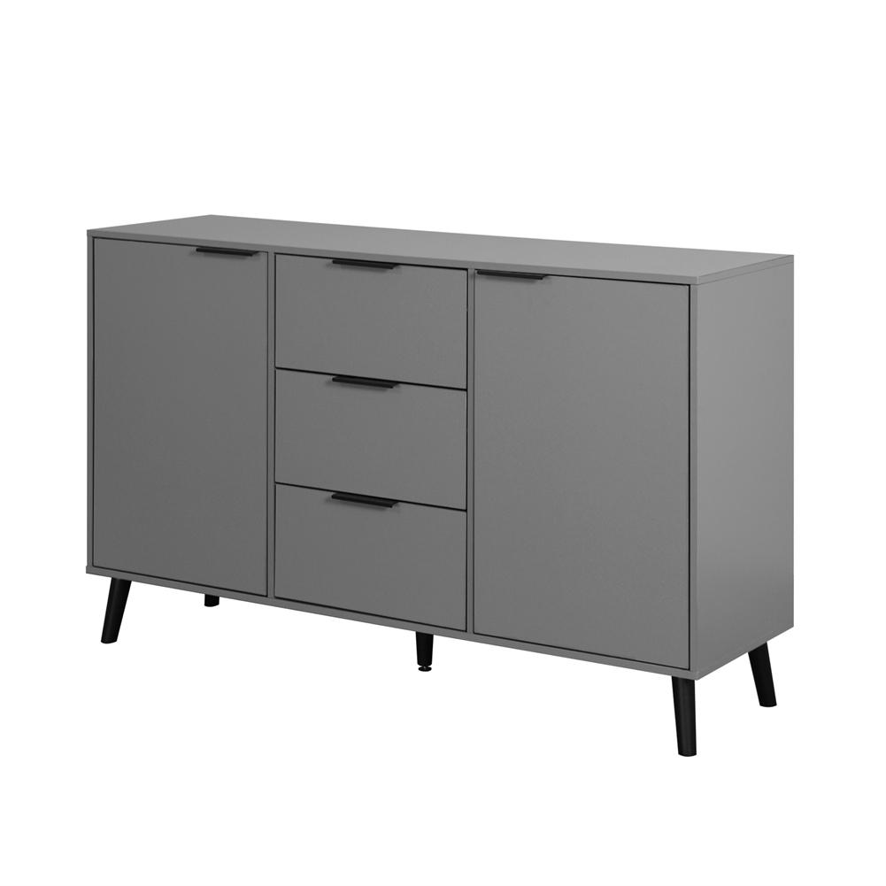 US Sideboard Buffet Cabinet Floor Storage Console Table Sideboard Cabinet With 1 Door & 3 Drawers For Home Entryway Living Room