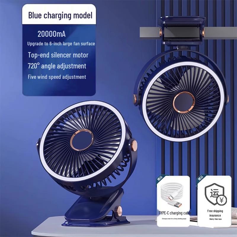 

Silent Clip-On Mini Fan with Long Battery Life for Office and Dormitory Use Custom