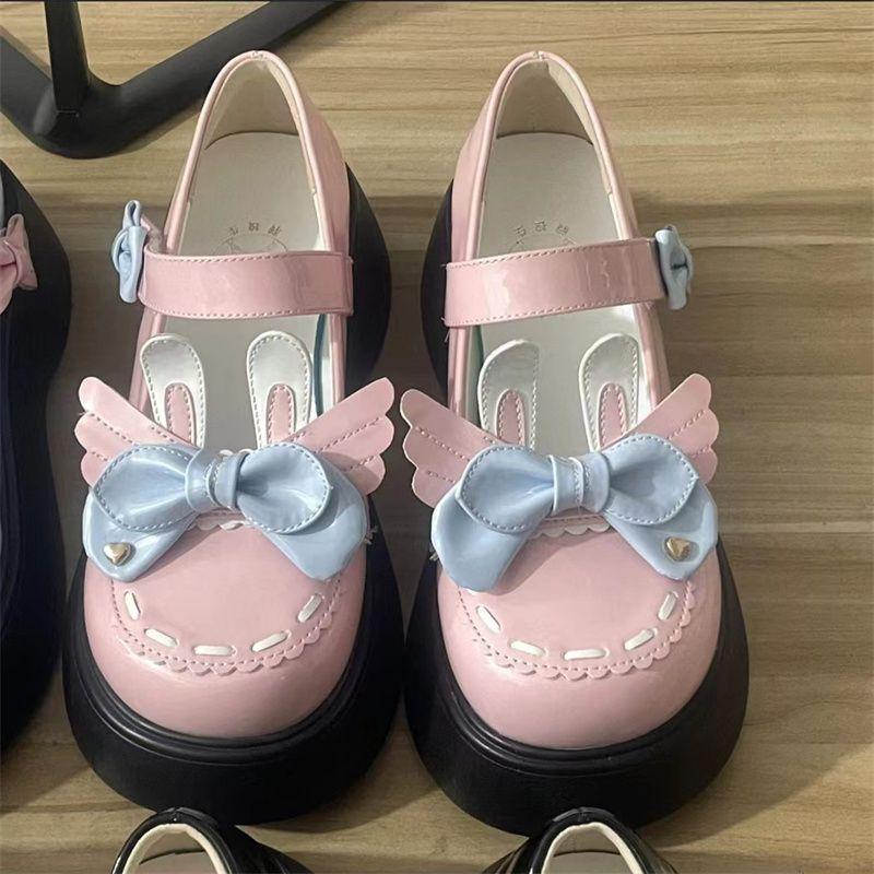 Lolita small leather shoes for women and Japanese women jk2025 spring and summer new thick-soled big head bow Mary Jane single shoes