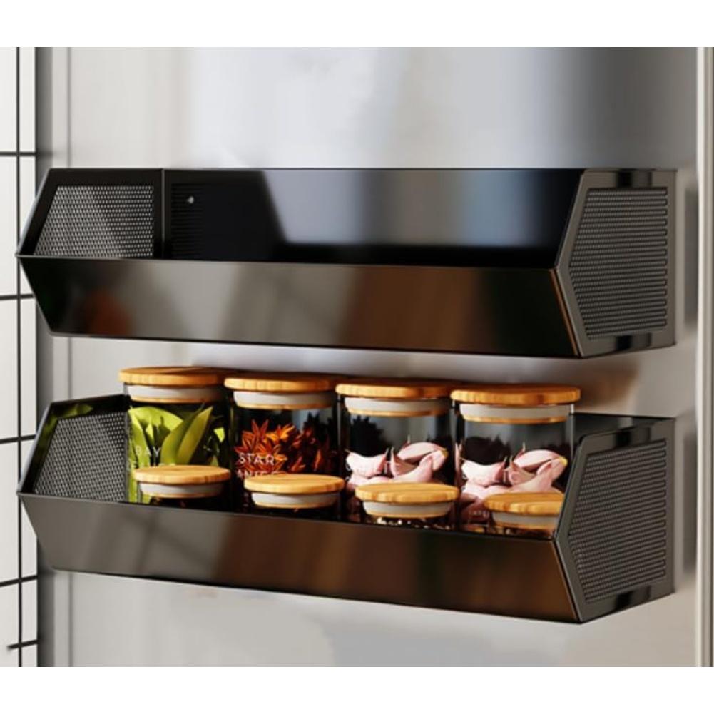 1PC Hanging Shelf 28x14x10cm Magnetic Hanging Shelf For Kitchen & Office: Strong, Space-Saving Organization Home Storage Rack