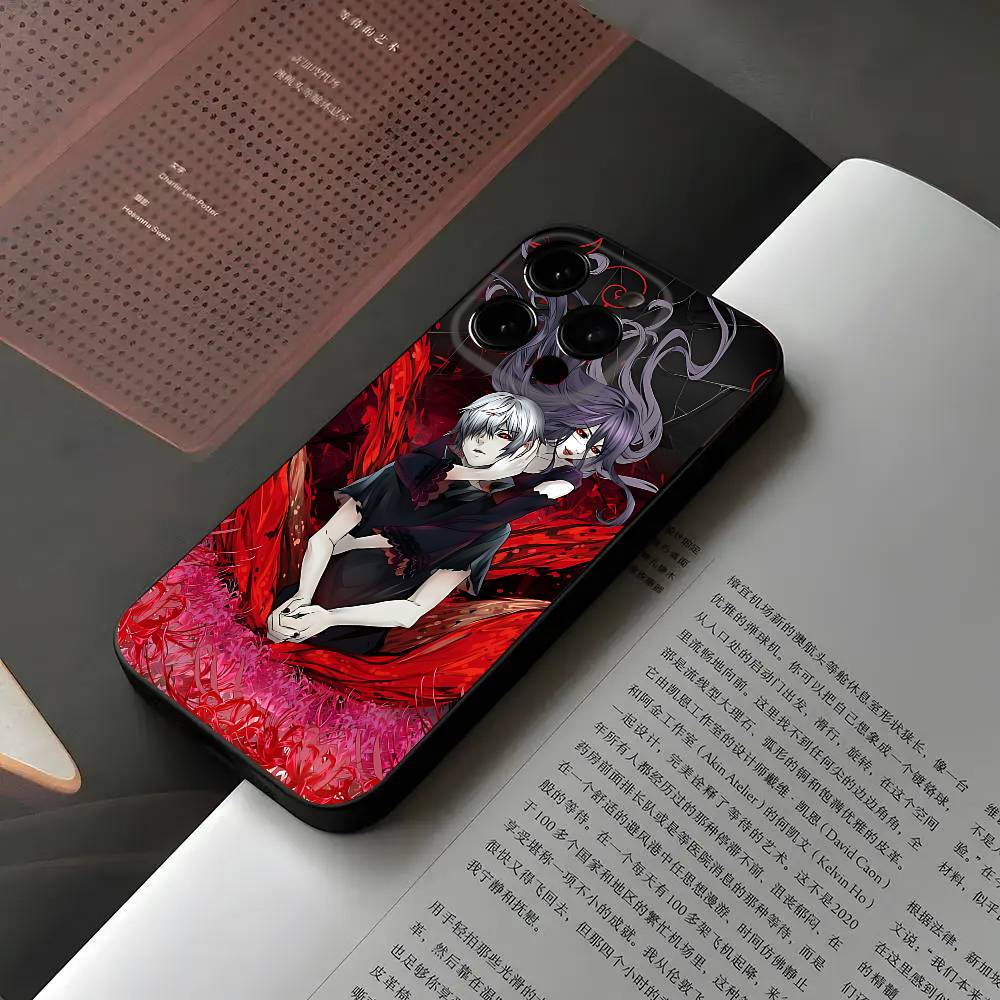 R-Tokyo Ghoul Kaneki Ken Phone Case For Iphone 16 15 11 13 14 Pro Max 7 8 Plus X Xr Xs Max 12mini Black Shell Cover Case
