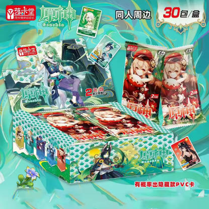 Game Genshin impact Card Anime TCG Collection Pack Booster Box Rare SSR Anime Collectible Card Family Table Game Card Toys gifts