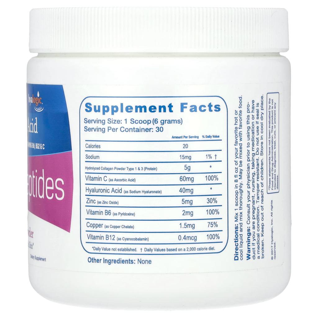 Ha Collagen Peptide Powder, Unflavored, 180G(6.4Oz)