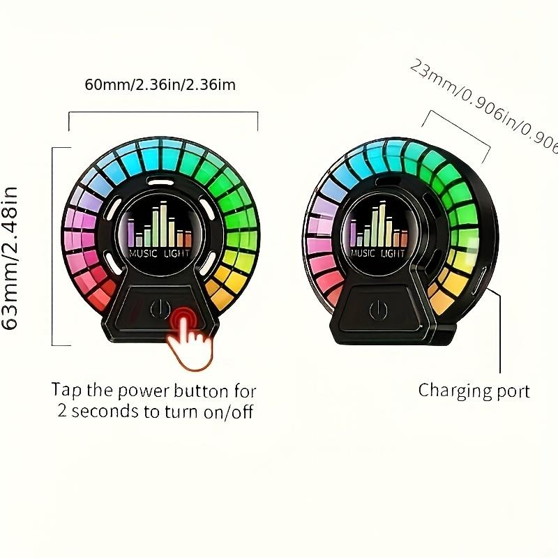 Smart Voice Control Car Aromatherapy Diffuser with Dynamic Rhythm Light Air Vent Clip-On Fragrance Dispenser