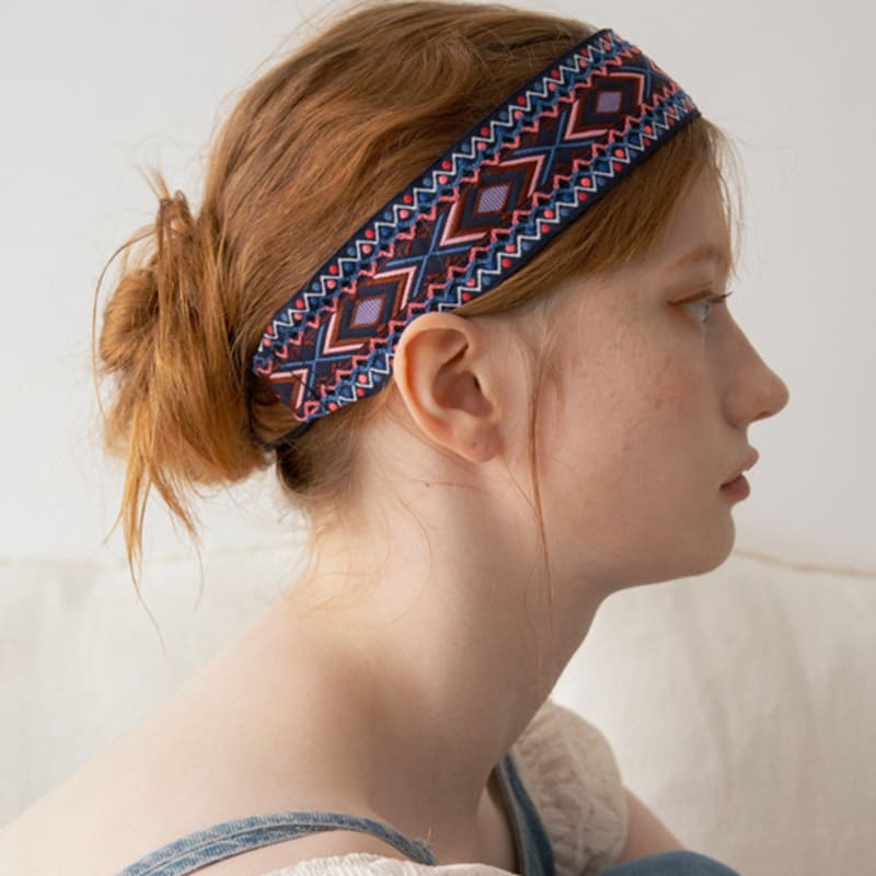 MERRYMOTIVE Ethnic pattern on jacquard hairband