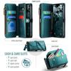 Per iPhone 17e 16e Custodia Portafoglio a Tracolla Blocco RFID Pelle PU Copertura Magnetica a Flip Porta 7 Carte Tasca con Zip Tracolla