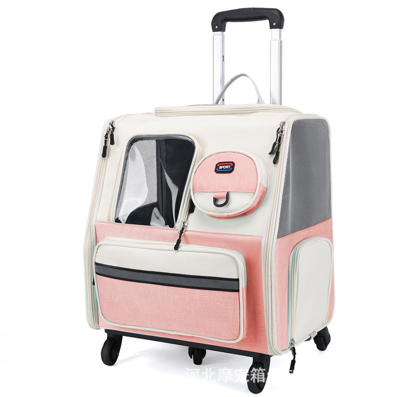 

Портативная транспортная сумка-тележка для домашних животных, дышащая космическая капсула, переноска для кошек, дорожный рюкзак высокого качества L41XW30XH41cm