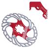 160mm Floating Disc Six Bolts Bicycle Mountain Bike Brake Disc Cycling Accessory(redsilver )