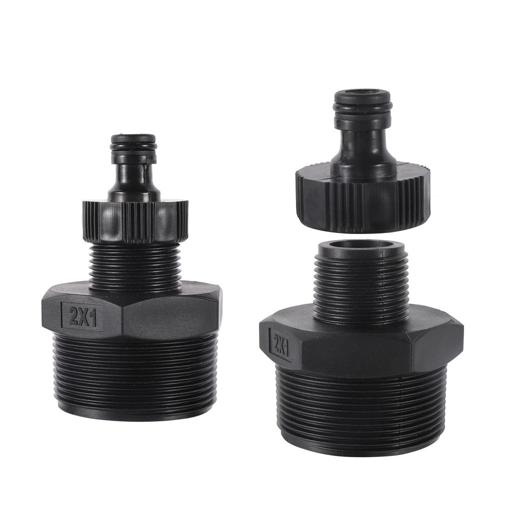 Plastic 1 Inch To 2 Inch Male Thread Reducing Pipe Connector Garden Irrigation Water Pipe Fitting Aquarium Fish Tank Joint 1Pc
