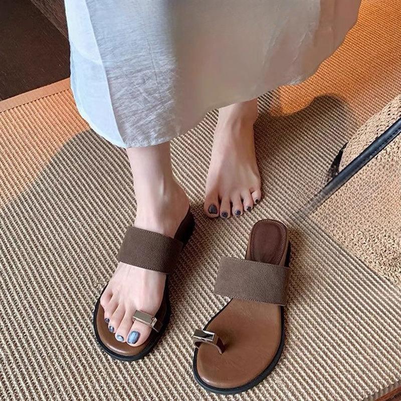 

Тапочки Женская обувь Клиновидный каблук Мягкая подошва Шлепанцы 40 коричневый