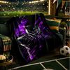 Panther In Action Throws Blanket Flannel Blankets Plush for Couch Bed Gifts for Men Women Travel picnic blanket Christmas fan gifts