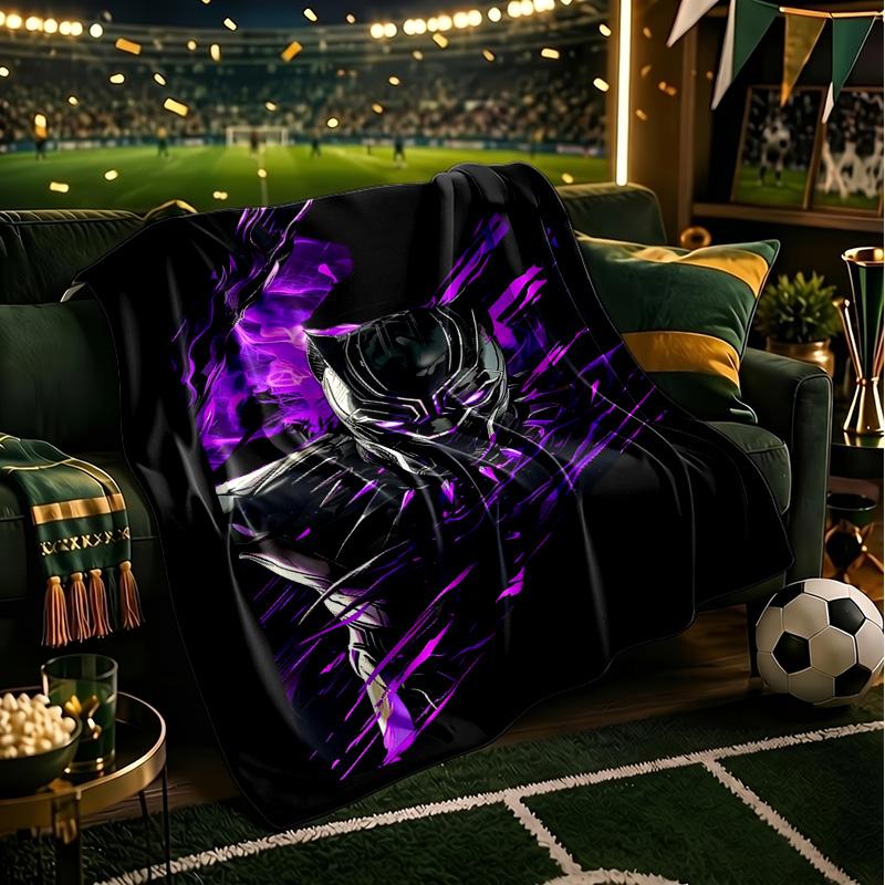 Panther In Action Throws Blanket Flannel Blankets Plush for Couch Bed Gifts for Men Women Travel picnic blanket Christmas fan gifts