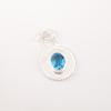 Swiss Blue Topaz Gemstone 925 Stamped Silver Jewelry Handmade Women Pendant 1.4" PP-57-3