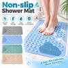 with Suction Cup Shower Mat with Drain Holes Bathroom Mat New Massage Shower Rug