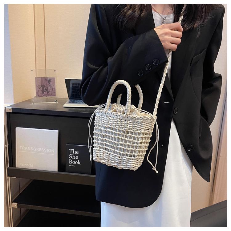 2024 Trendy Handmade Woven Beach Crossbody Straw Bag for Women