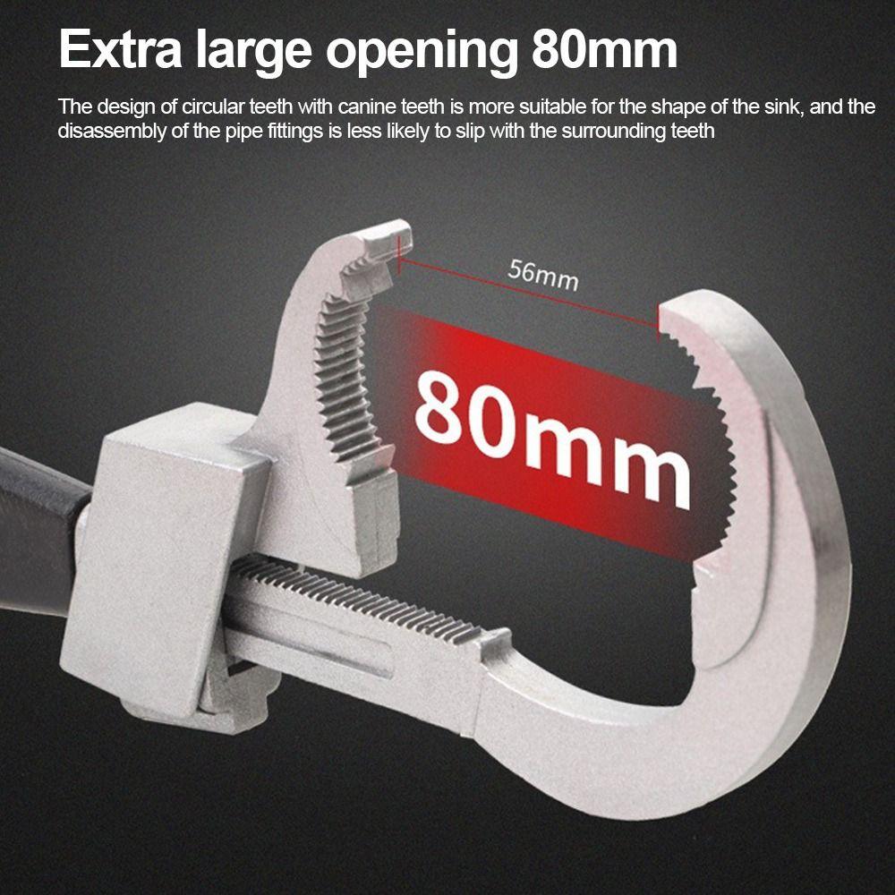 Aluminium Alloy Adjustable Wrench Adjustable Design Bathroom Wrench Sink Spanner  Bathroom Repair