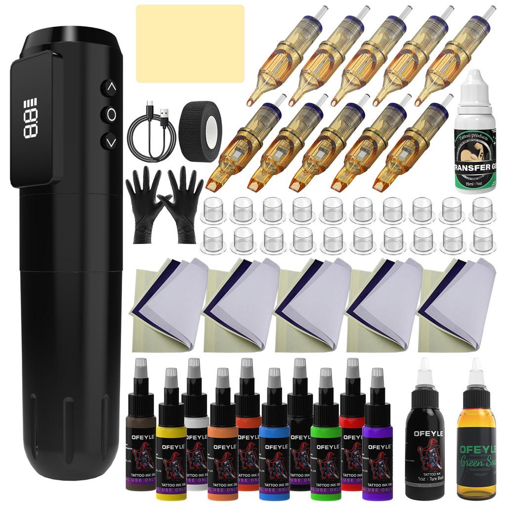 Rechargeable Professional Tattoo Pen Set Integrated Needle Complete Set Beginner Tattoo Tool Equipment
