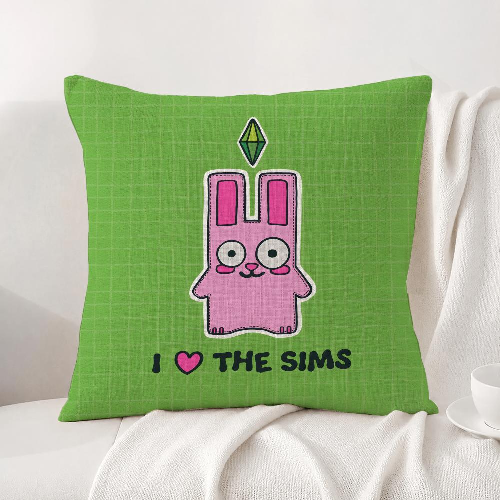 Game The Sims Cushion Cover Natural Linen Pillowcase Set AllinOne Decor Cushion Cover for Sofa Bedroom Chair
