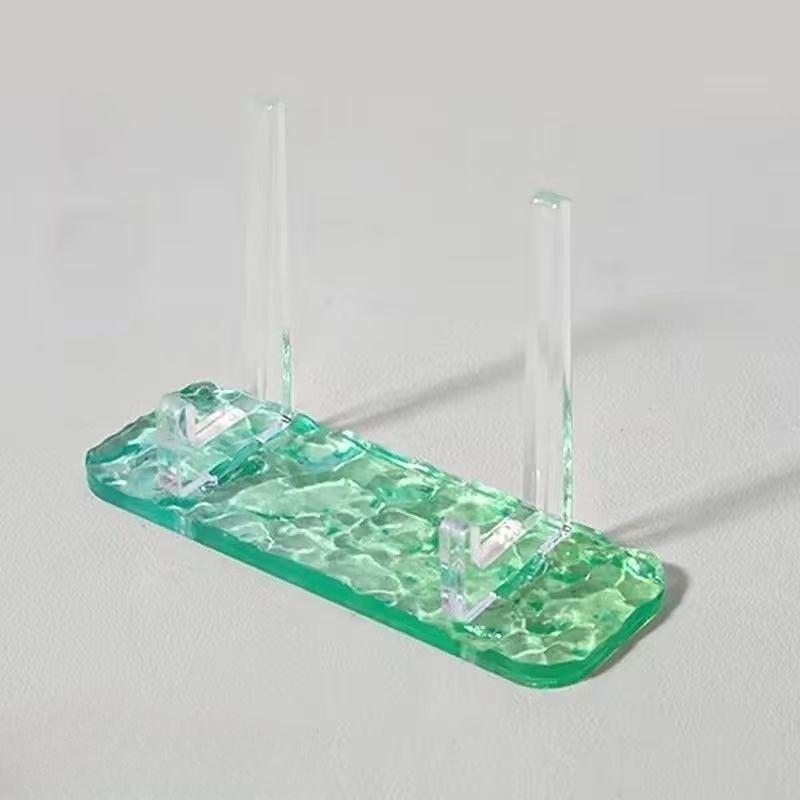 Useful Clear Acrylic Display Easels Rack Water Ripple Beautiful Plate Holder Stand Fashion Bracket Home Decor New