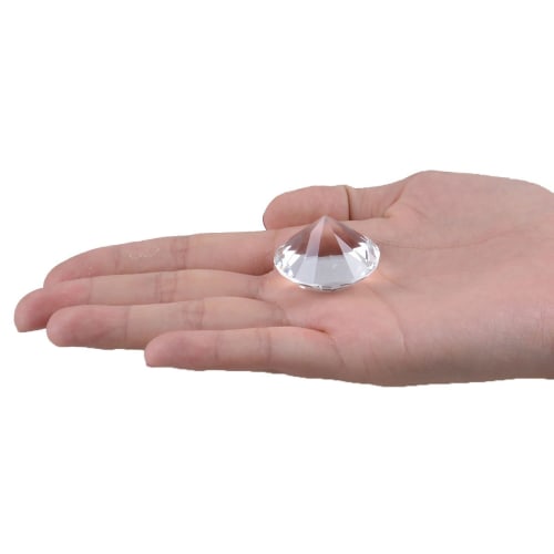 LONGWIN 30mm (1.2 Inch) Crystal Diamond Theme Dinner Party Table Decorations, Party Favors, Gifts for Kids, Pack of 8 (Clear)