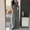 Pantaloni della tuta da donna oversize grigi neri Y2K Streetwear coreano larghi casual jogger a vita alta pantaloni con coulisse abbinabili a tutto
