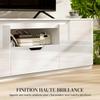 TV stand 160 cm, TV cabinet for televisions up to 65 inches with 2 doors and drawer, white