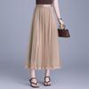 Purple Sequined A-Line Half-Skirt: Fashionable, Slimming, Versatile, with a Large Hem for a Loose Fit.