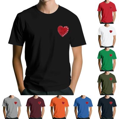 Men's  Popular T-shirt Printed Round Neck Short Sleeve T-shirt