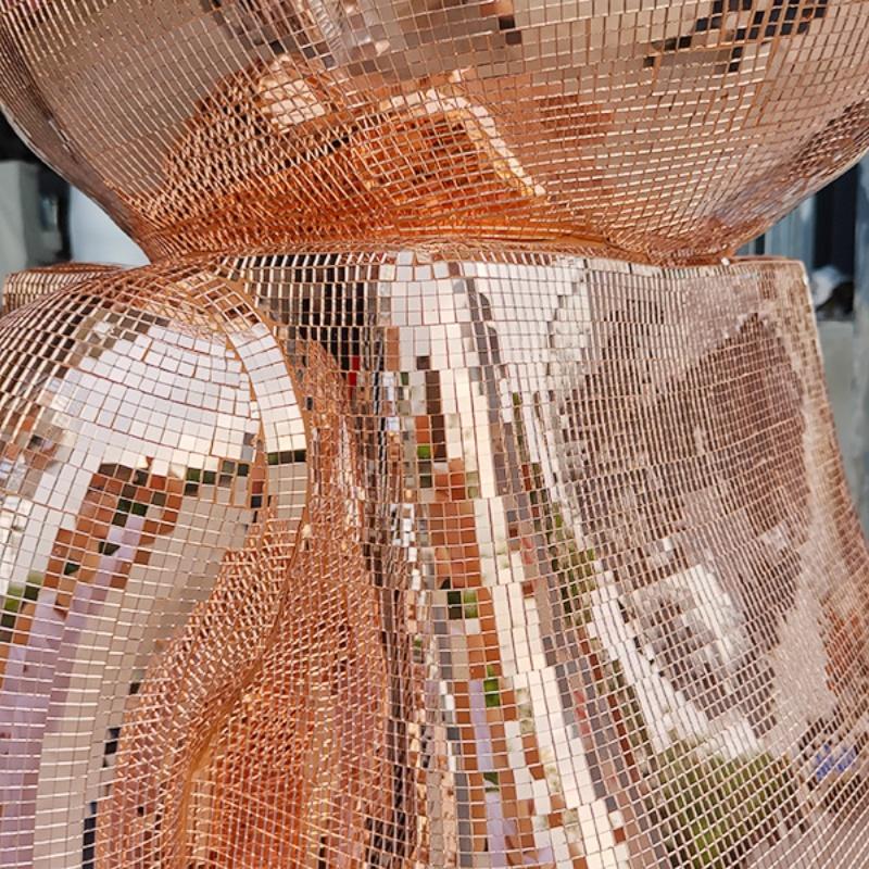 Figurină Urs Mare 50cm Rășină Oglindă Disco Urs Violent Sculptură Statuetă Delicată în Picioare Decor Cameră de Zi Cadou de Casă Nouă