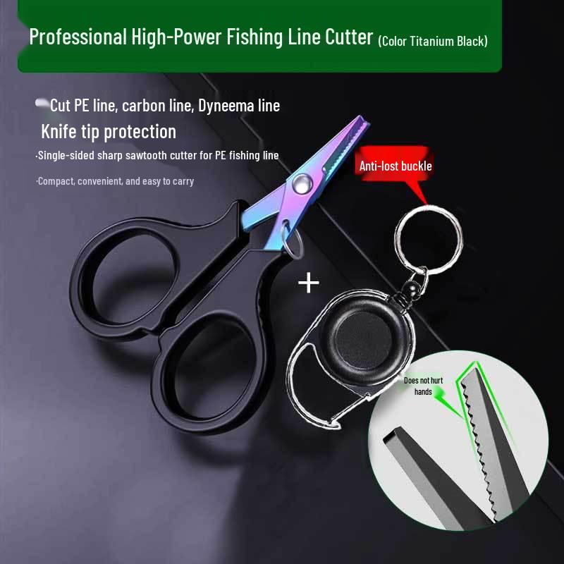 Compact Foldable Stainless Steel Fishing Scissors: Multi-functional for PE Line, Lead Sheet, and Line Ends