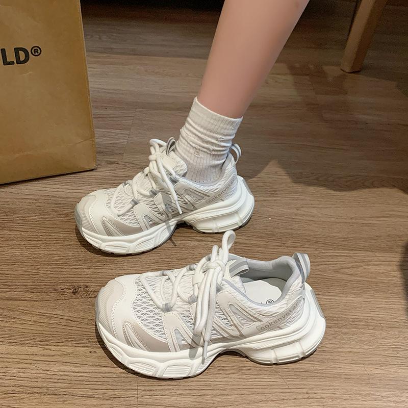 Soft leather platform fried street dad shoes women's 2025 summer new women's shoes versatile sports shoes casual shoes board shoes women